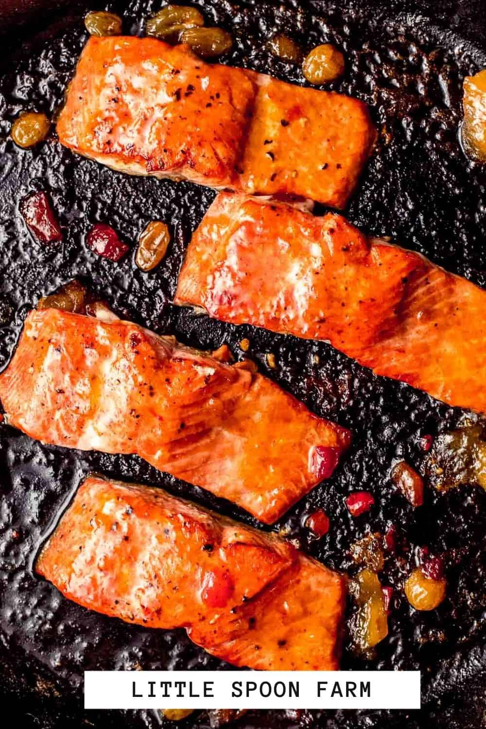 Salmon with Mango Chutney Glaze Little Spoon Farm