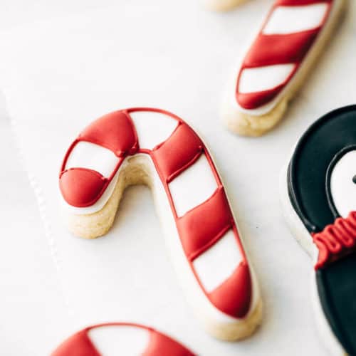 Candy canes sugar cookies.