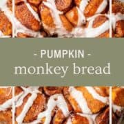 Pumpkin monkey bread on a serving platter.