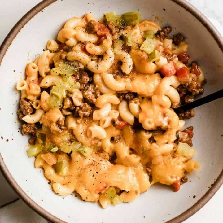 Cheeseburger casserole recipe.