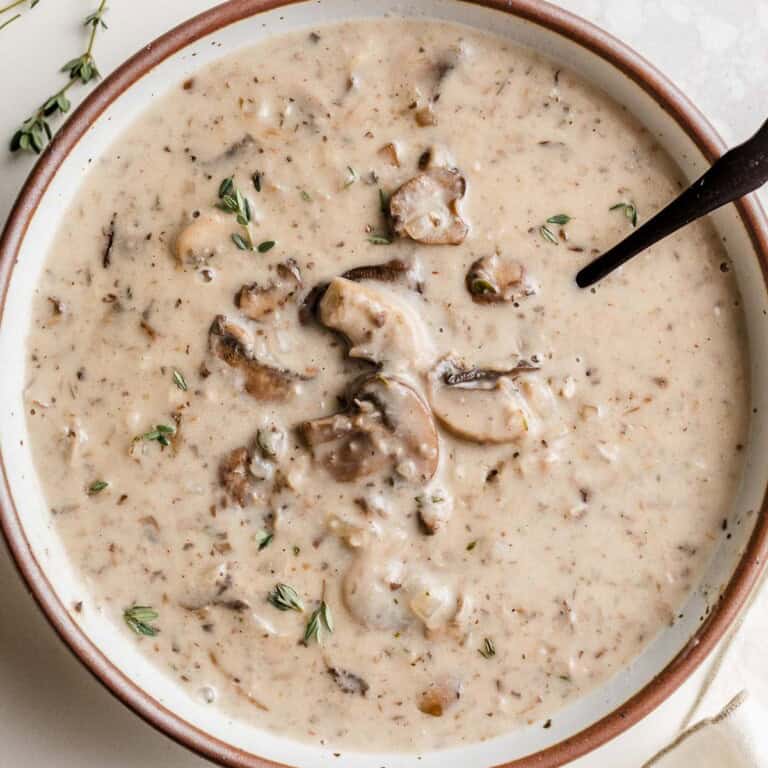 Creamy mushroom soup recipe.
